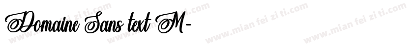 Domaine Sans text M字体转换